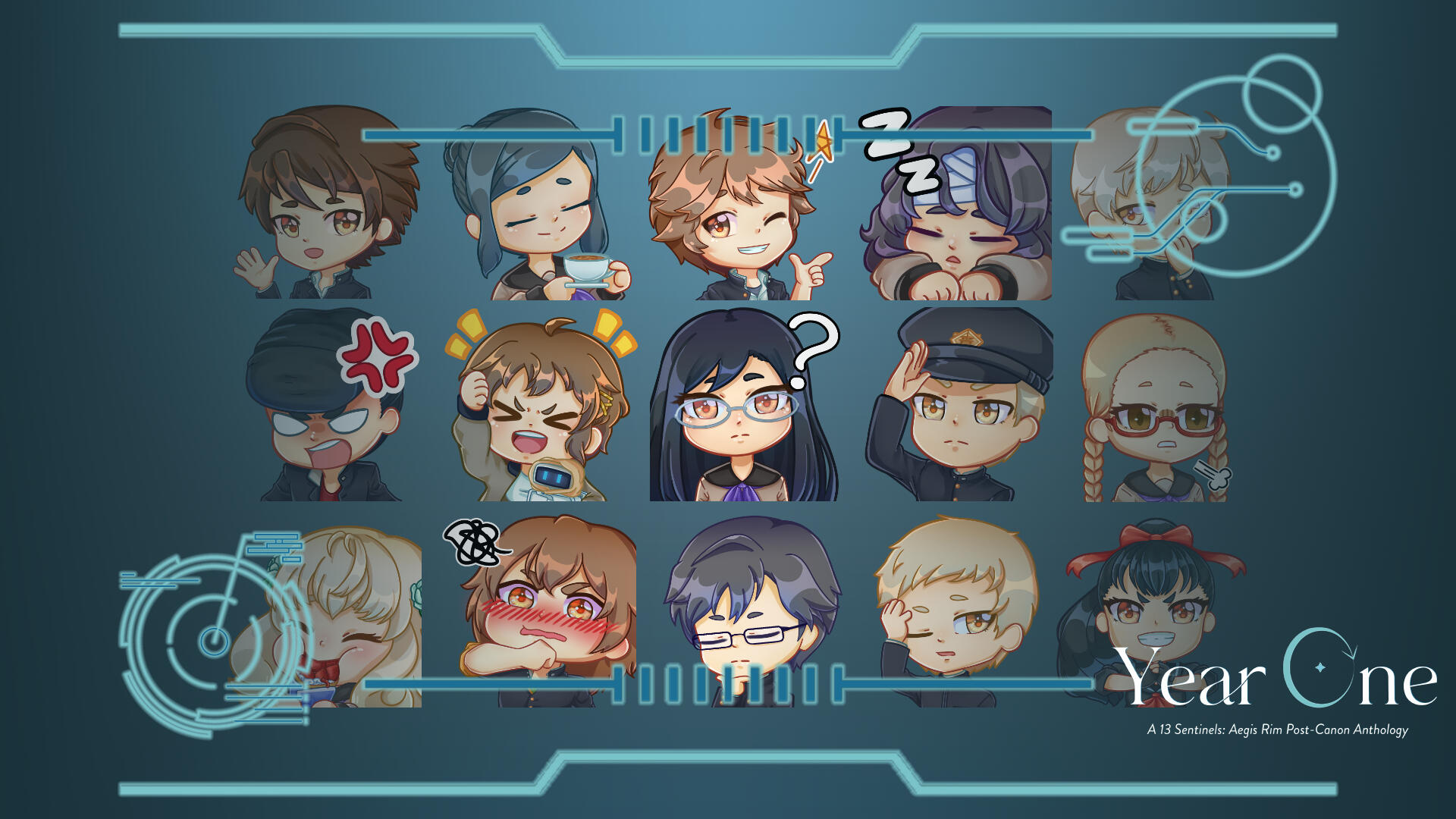 13 Sentinels: Aegis Rim Year One Zine - Emotes
